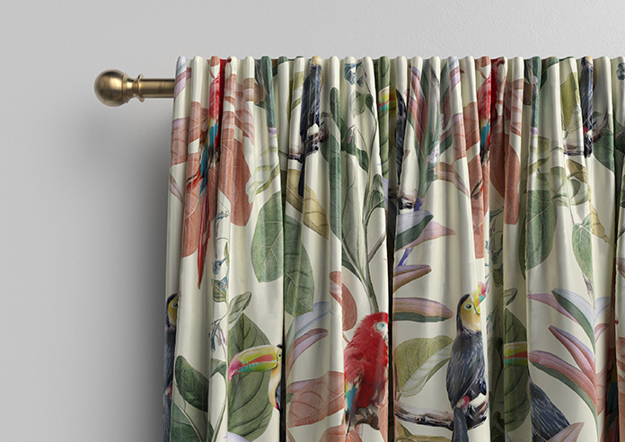 Parakeet Faux Silk, Pink Lotus - Made to Measure Curtain - Image 10